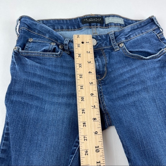 Aeropostale Jeggings Girls 6 Short Blue Denim - Picture 9 of 10